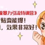 《超级暴力小红书引流特训营》随便发个贴变能爆，核心排名算法+偷天换日快速引流法