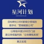 星河计划，合伙人大额收钱+自动裂变加盟[线录下音+讲义]
