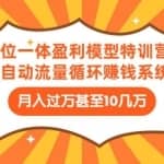 九京五位一体盈利模型特训营：全自动流量循环赚钱系统，月入过万甚至10几万