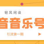 轻风闲谈·抖音音乐号变现第一期，日入800+适合出单的玩法！