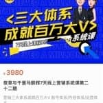 夜草与千里马薛辉7天线上营销系统课第二十二期-10月新课，营销三大体系成就百万大V