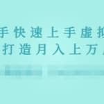 2022年虚拟项目实战指南，新手从0打造月入上万店铺