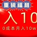 0成本做抖音短视频，如何做到月入10w实操课，蓝海项目