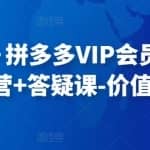 轻语社群·拼多多VIP会员课程，最新集训营+答疑课-价值3299元