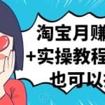 淘宝月赚5000+实操教程，新手也可以操作