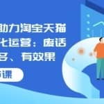 生意参谋助力淘宝天猫店铺数据化运营：废话少、干货多、有效果（46节课）