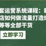 拼多多全套运营系统课程：新手如何开店如何做流量打造爆款等等全部干货