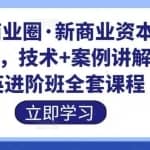 倪式商业圈·新商业资本+创业项目，技术+案例讲解，精英进阶班全套课程