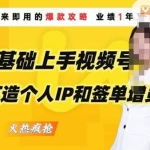0基础上手视频号打造个人IP和签单增员，即学即用的视频号爆款攻略，助你变现百万保费