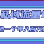 微信私域流量布局课程，打造一个年入百万的微信【7节视频课】