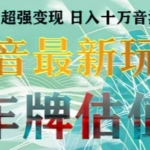 抖音最新无人直播变现直播车牌估值玩法项目，轻松日赚几百+【详细玩法教程】