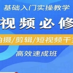 李逍遥·短视频零基础起号，​拍摄/剪辑/短视频干货高效速成班