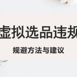 淘宝虚拟违规侵权规避方法与建议，6个部分详细讲解，做虚拟资源必看！