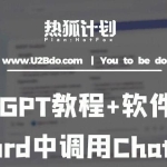 热狐计划：WordGPT教程+软件代码，在Word中调用ChatGPT